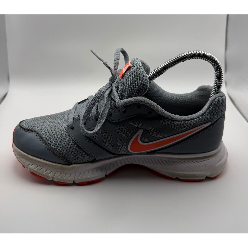 Nike Downshifter 6 Running Shoes Kids 5.5 Grey Orange Good 684765-004 Sneaker